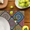 Placemat 1PCS Linen Geometry Floral Dining Mats Nordic Home Kitchen Living Room Insulated Mat