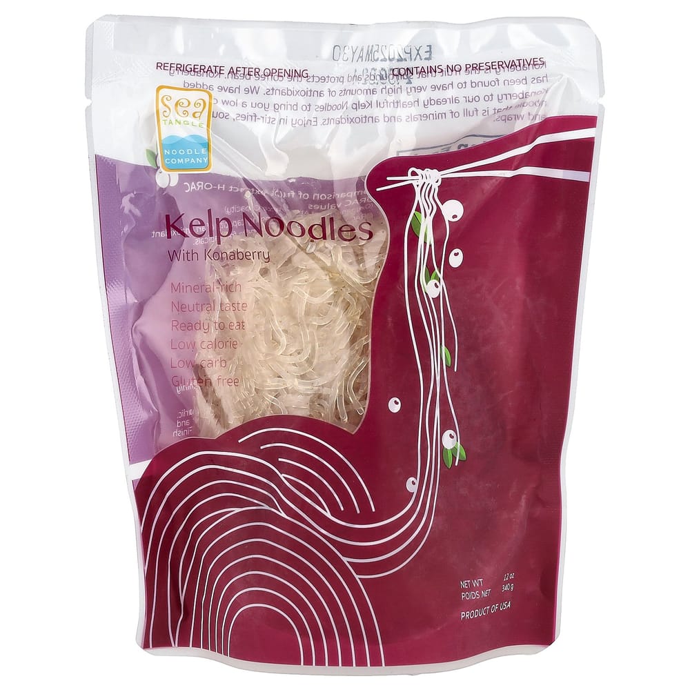 Sea Tangle Noodle Company Seaweed Noodles with Kona Berry, 340g (12oz)