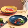 Plastic Wheat Straw Plates Lightweight Tableware Eco Friendly Dinner Plates  Kids