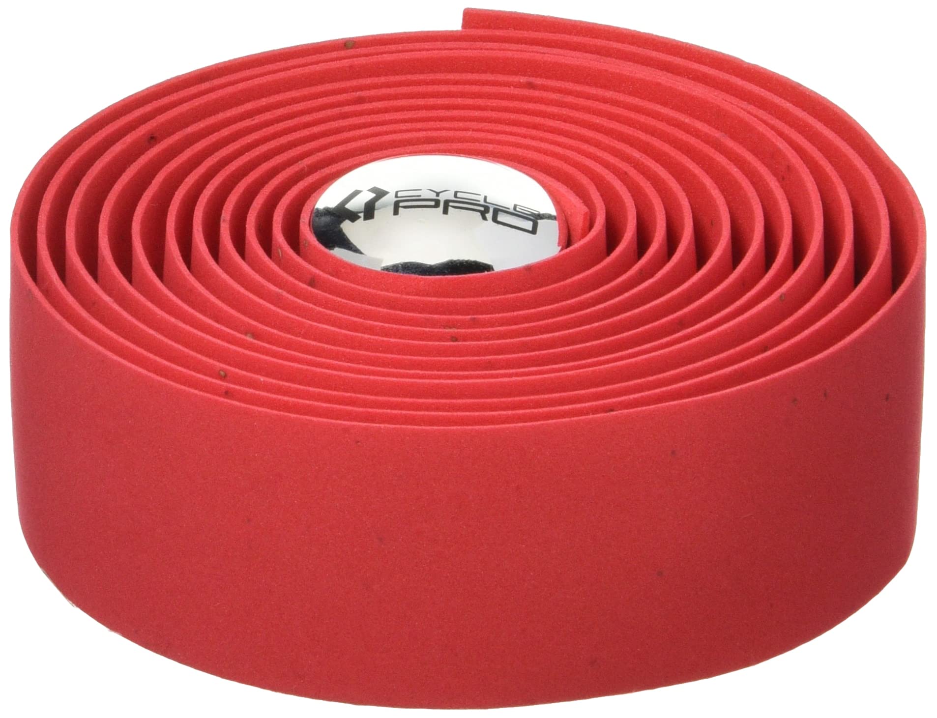 

CYCLE PRO Cork Bar Cushioned Classic Cork for Drop Fixed and Touring Bikes End Caps Tape, Red, EVA, Style, Handlebars, Road, Track, Gear, (Includes &