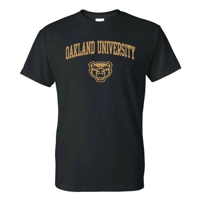 Oakland University Grizzlies Bogenlogo Lizenziertes NCAA T-Shirt - Schwarz