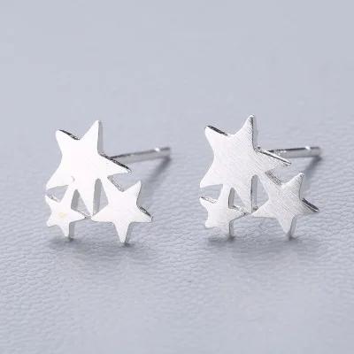 100% 925 Massiv Echtsilber Piercing Herz Krone Liebe Biene Ohrstecker Für Frauen Mädchen Brincos pendientes Brincos