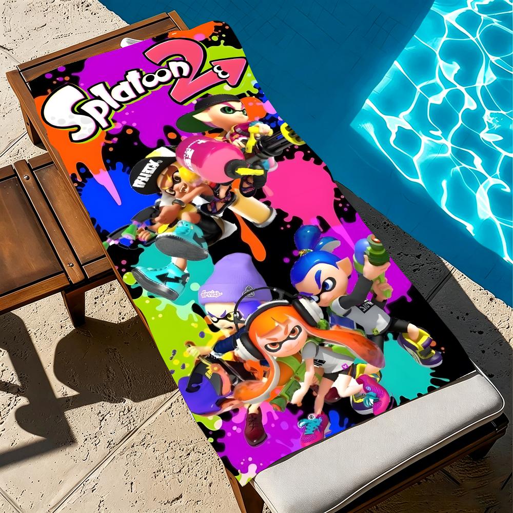 Towel Microfiber Beach Towel, Quick-Dry, Sand-Free, Ultra-Fine Fiber, Super Soft. S-Splatoons