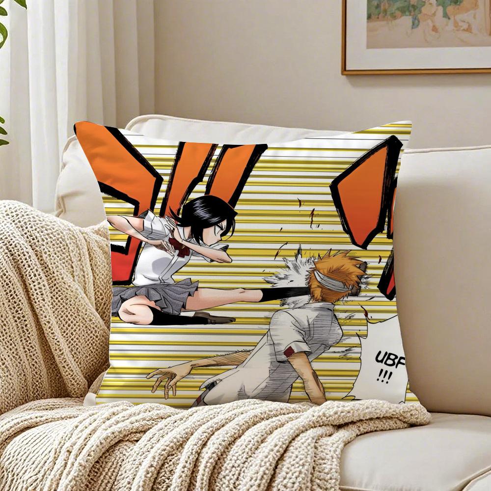 Anime Supernatural BBLEACH Cushion Cover Pillowcase Antidustmite Living Room Sofa Decor Cushion Room