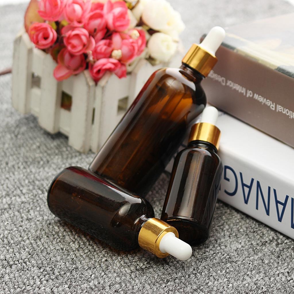 Buy 100ml Roll-on Glass Amber Bottles Empty Essential Oil Dropper ...