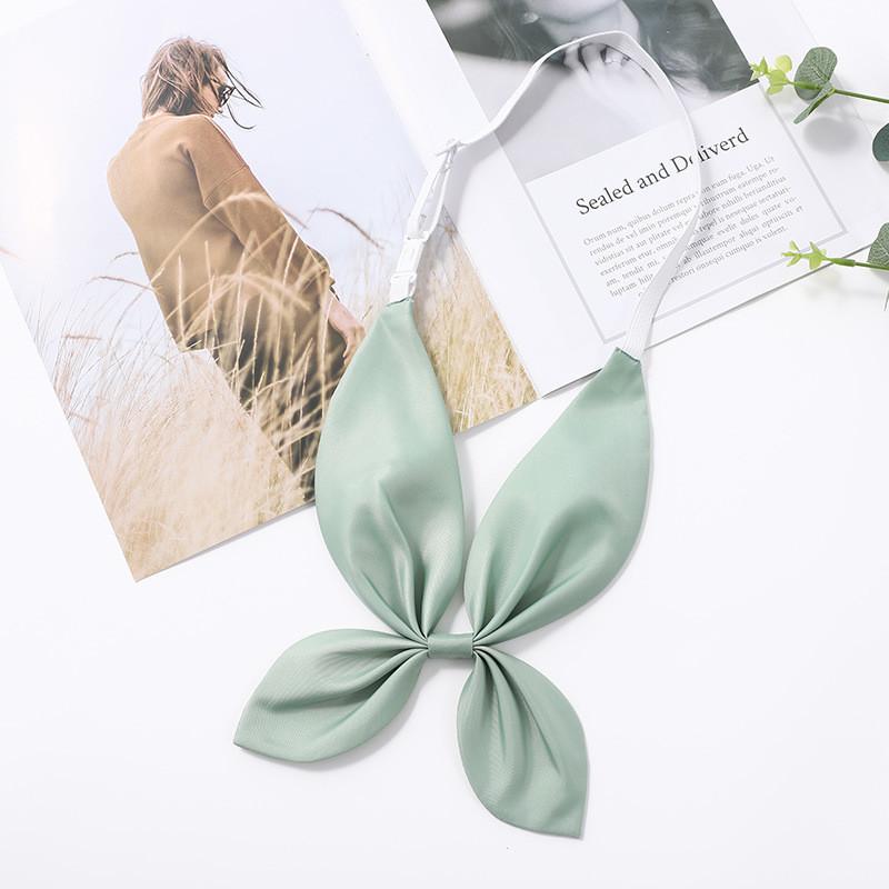 Solid Color Rabbit Ear Shape Butterfly Bow Tie Student Uniform Accessories