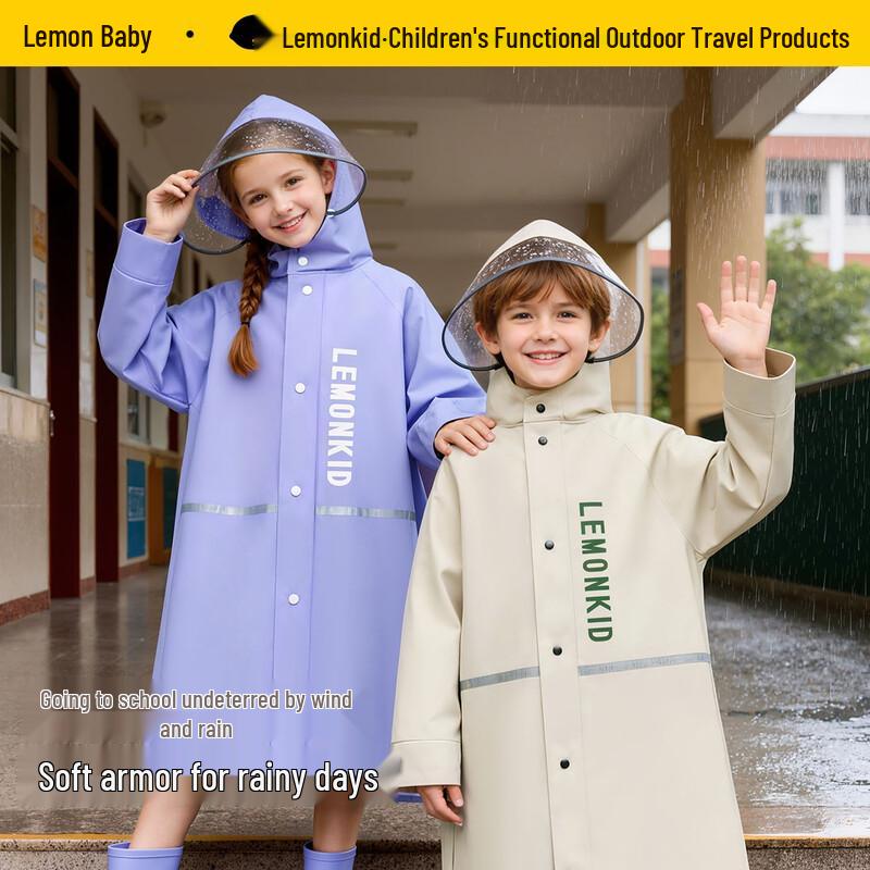 Lemonkid Kids Waterproof Raincoat with Backpack Space