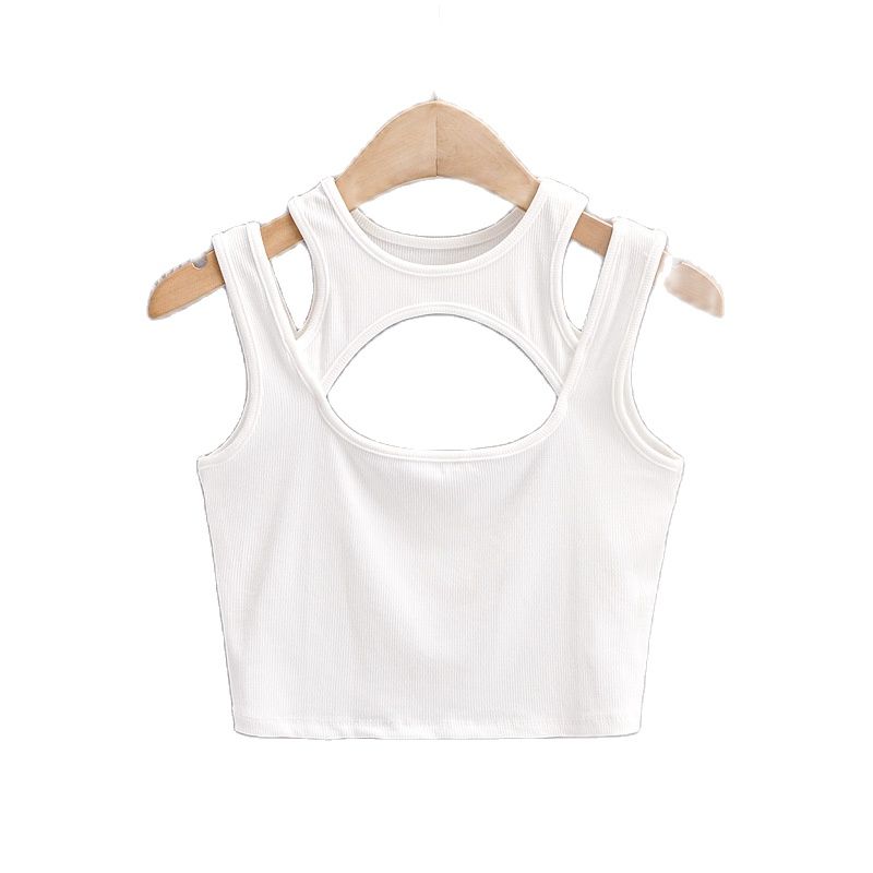 Summer NEW Arrival Women Solid Color Sexy Causal 2 Piece Croped-Tops Tanks For Ladies