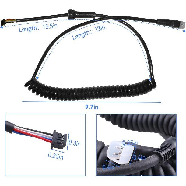 96464 Snow Plow Wiring Harness Fit For Western Fisher Fleet Flex Snow Plows Handheld Controller Cable Cord 96464,9 Button 4-Pin Square