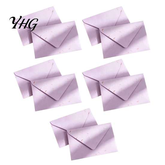 Thick Paper Envelopes for Invitations 10PCS Petal Art Envelopes, Real Floral Texture Design, Western Style Handmade with Petals Stationery,