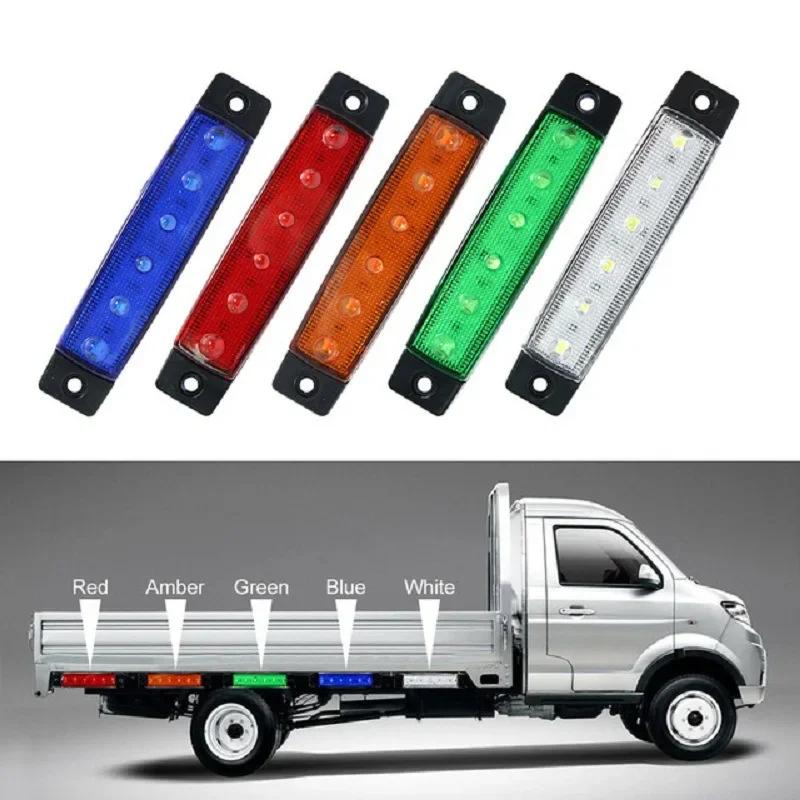 10PCS Truck Trailer Side Marker Indicators Light Car Signal Brake Rear Warning Tail Light LED 12V 24V Warning Lamp