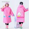 Children's Raincoat 7-12 Years Old Primary School Student Raincoat with Schoolbag Seat Boys Girls Baby Eva Cartoon Poncho Thickened