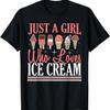 Apenas uma garota que ama sorvete gelato sundae comida congelada camiseta