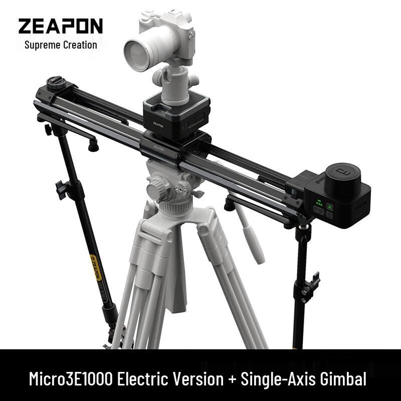 7ZEAPON Micro3 Electric Slider for DSLR/Mirrorless Cameras: Portable Manual & Electric Control for Time-lapse Photography
