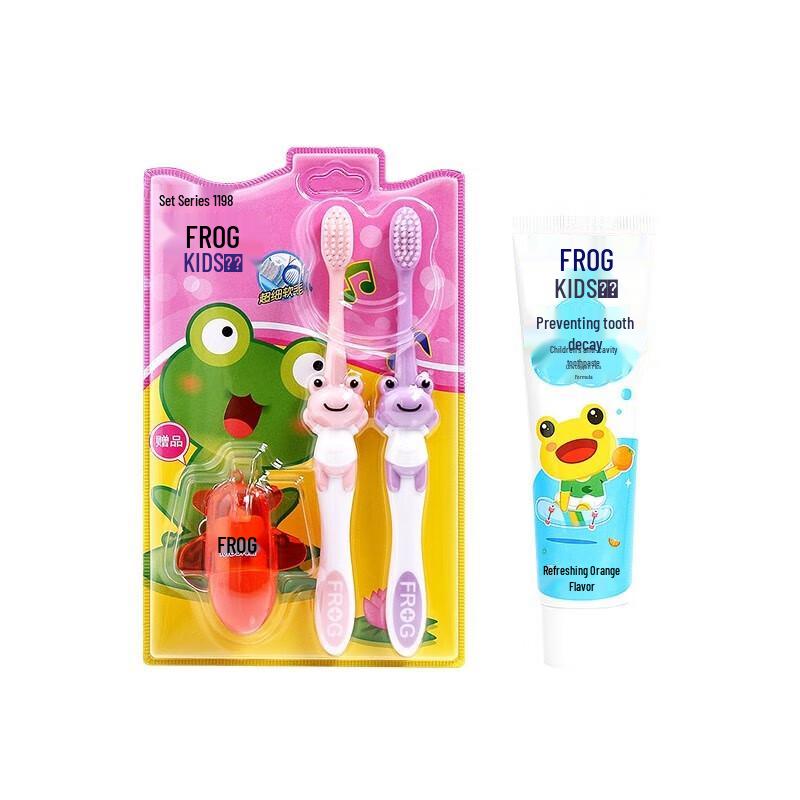 Frog Kids Soft Bristle Toothbrush & Toothpaste Set