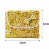 Three-fold Cosmetic Bag Floral Data Cables Organizer Portable Coin Purse  for Students Girls