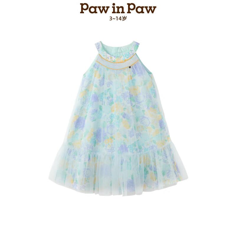 PawinPaw Girls  Cartoon Bear Mesh Princess Dress 120