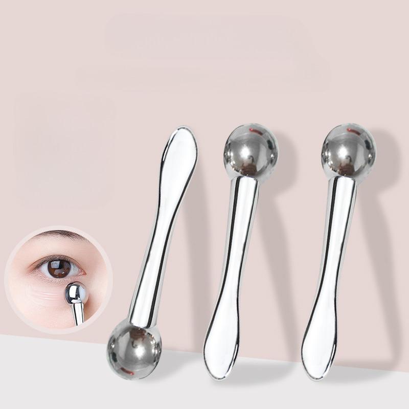 Beauty Eye Roller Massage Stick Eye Cream Applicator Cosmetic Spatula Anti Wrinkle Facial Spoon Gold Alloy Face Skin Care Tool