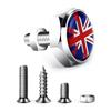 4 Stück Auto Kennzeichenhalter Befestigungsschraube Mutter Kappen Britische Flagge Emblem Zubehör