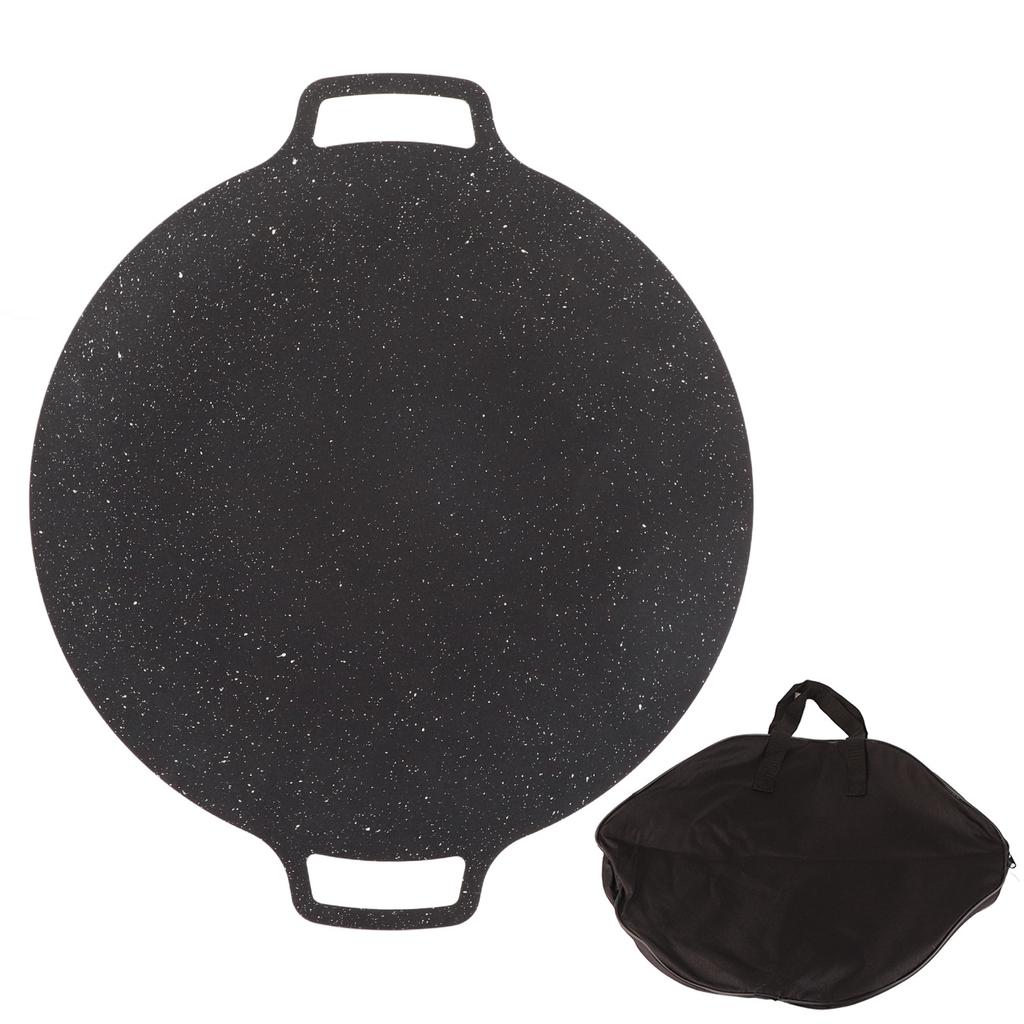 Okrągła patelnia grillowa BBQ z torbą do przechowywania Nieprzywierająca patelnia grillowa do grilla na kemping, do kuchni 36cm/14in