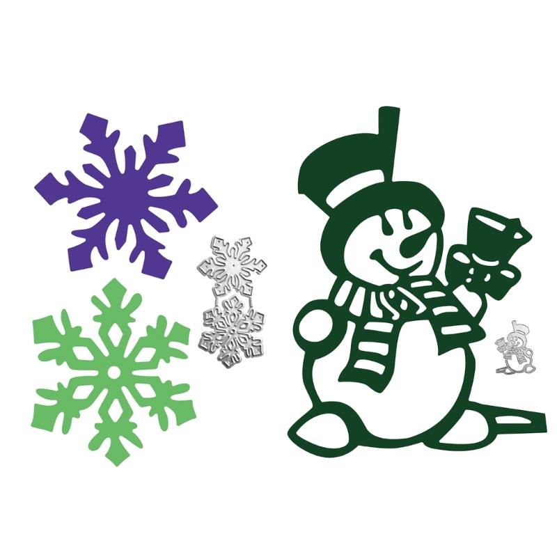 Metal Die Cuts Christmas Snowman Embossing Stencil Cutting Dies for Card Making Scrapbooking Paper Craft DIY Template