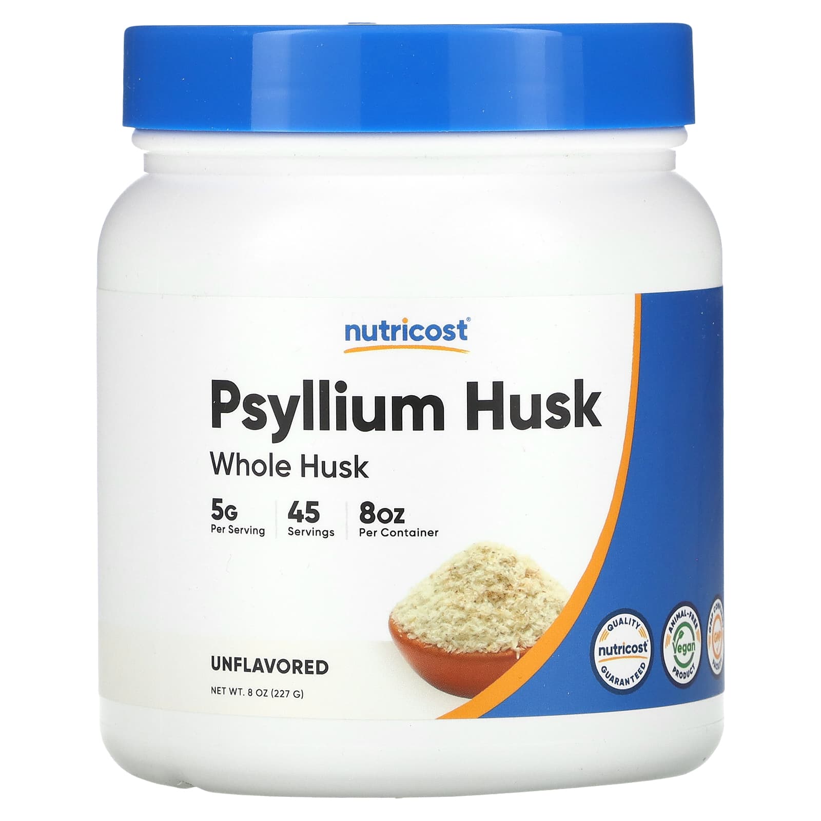 

Psyllium Husk, Whole, Unflavored, 227G(8Oz)