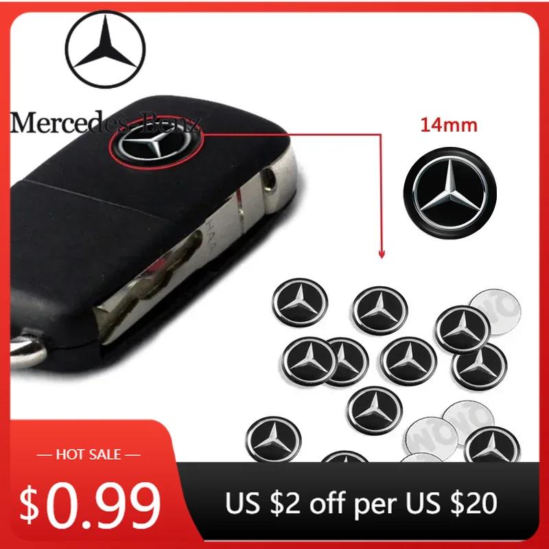 Autoaufkleber 14MM Auto Dekorationszubehör Auto Schlüssel Aufkleber Für Mercedes Benz AMG W203 W206 W220 W205 W211 W177 W204 W2