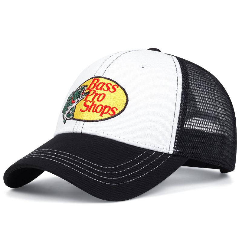 Bass Outdoor Casual Hip-Hop Baseball Cap for Men Women Summer Sunshade Breathable Mesh Cap