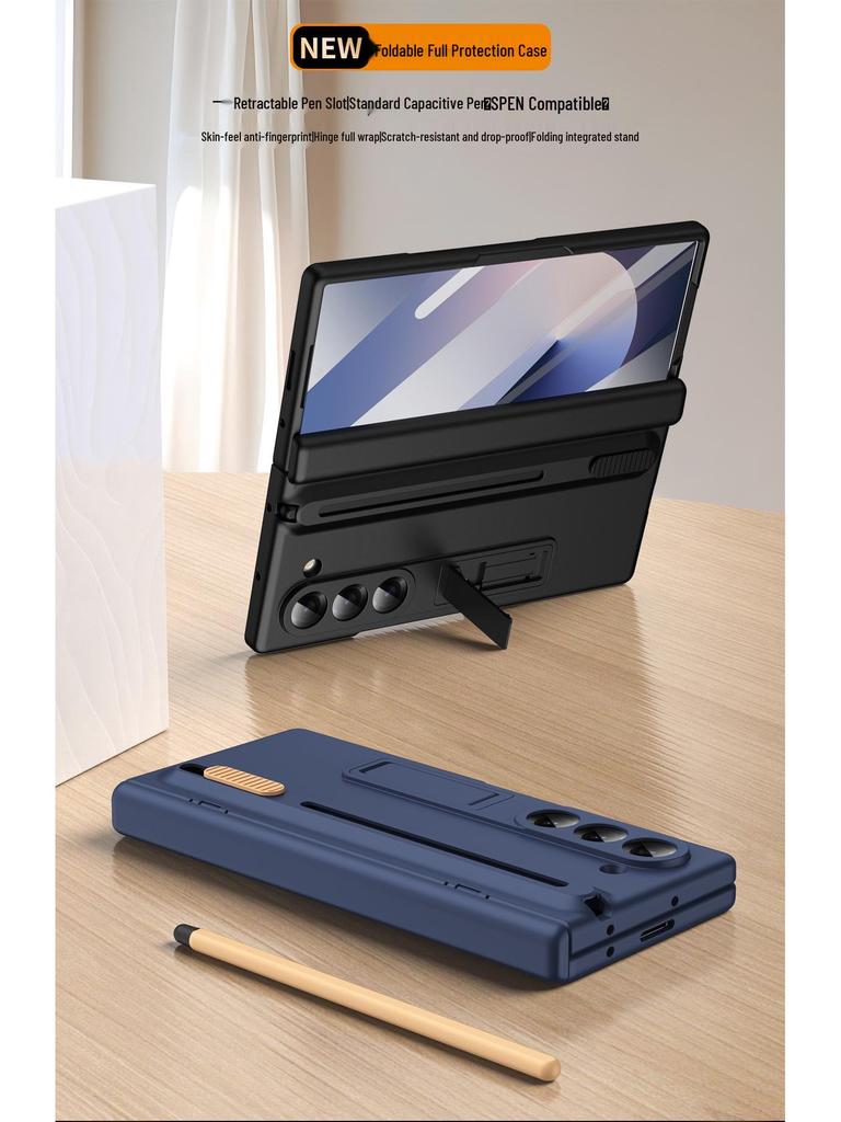 Samsung Z Fold7/6 Protective Case with Push-Pull Pen Slot and Holder