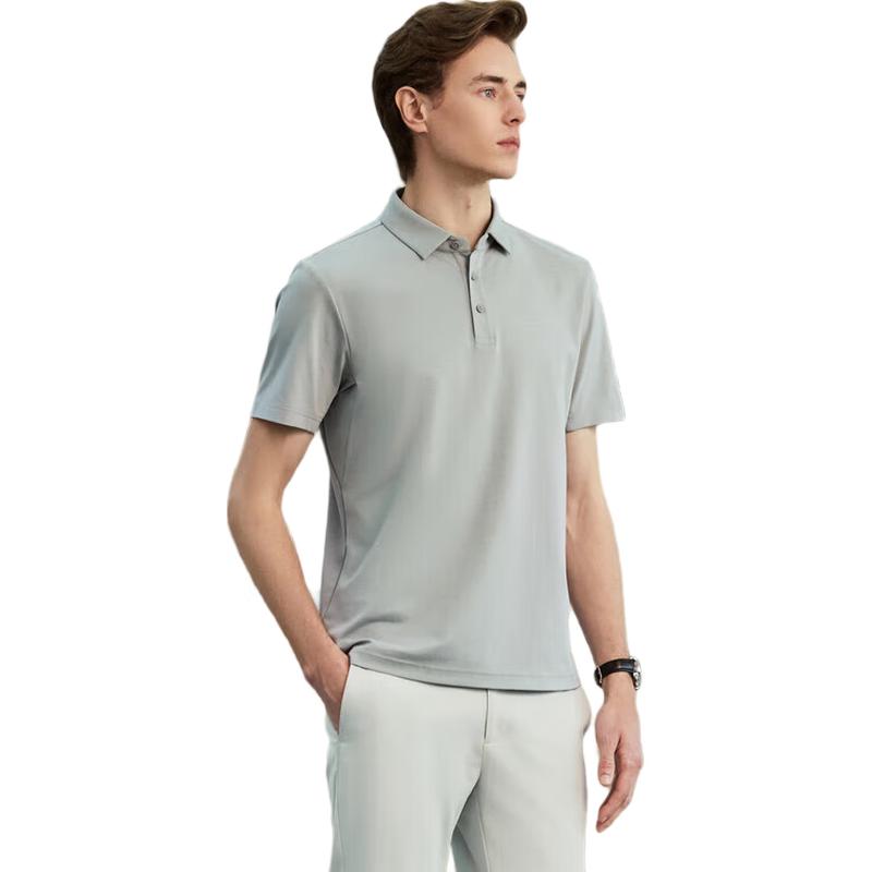 YOUNGOR Men's Short-Sleeve Business Casual Polo Shirt