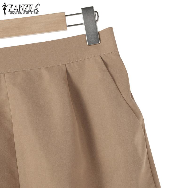 ZANZEA Women Sleeveless Tank Tops and Shorts Summer Two Piece Suit Sets