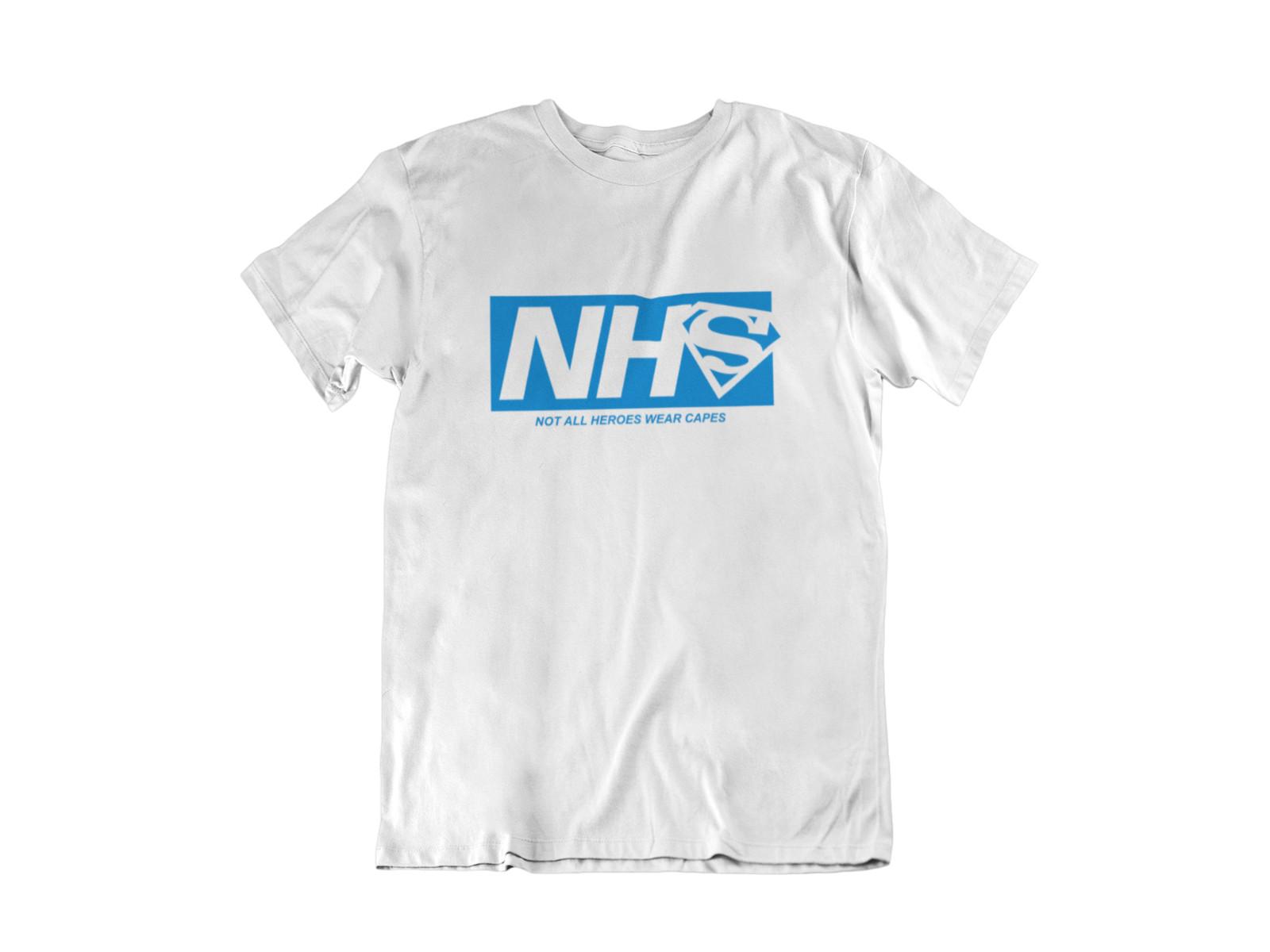 NHS not all heroes wear capes T-Shirt Mens Womens Tees Top Nurses superhero S