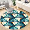 1pc Birds Pattern Office Round Area Rug, Indoor Mat Suitable For Office, Under Office Chairs Bedroom Living Room Home Decor, Room Deco