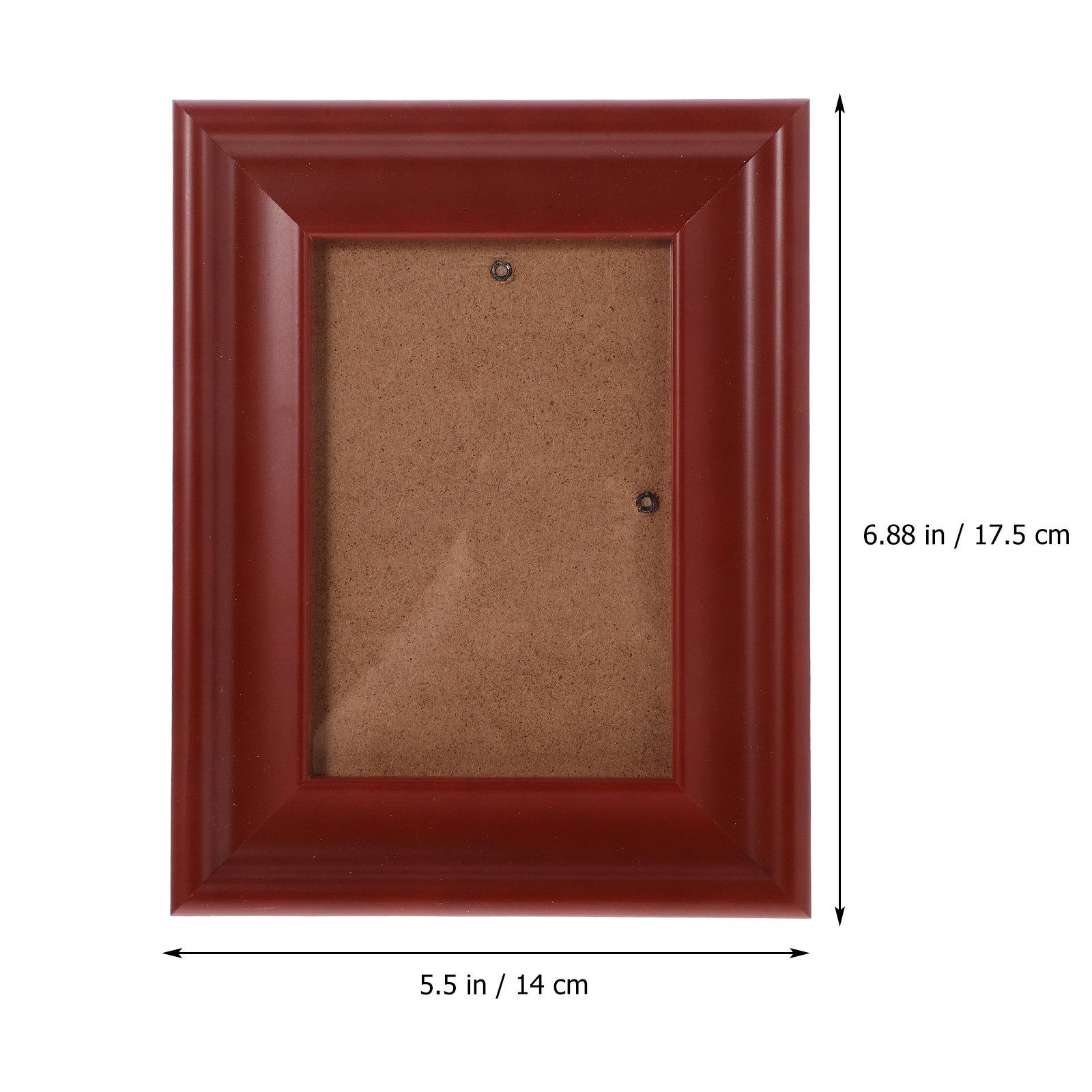 Wooden Photo Frame Rustic Desktop Wood Tabletop Picture Display Frame Glass Protected Vintage Home Office Decor