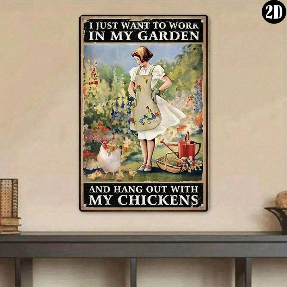 

Metal Wall Sign Vintage Chicken Coop Decor Rustic Farm Gift For Farmers