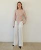 Aente Velvet Wide Darwstring Pants- Ivory