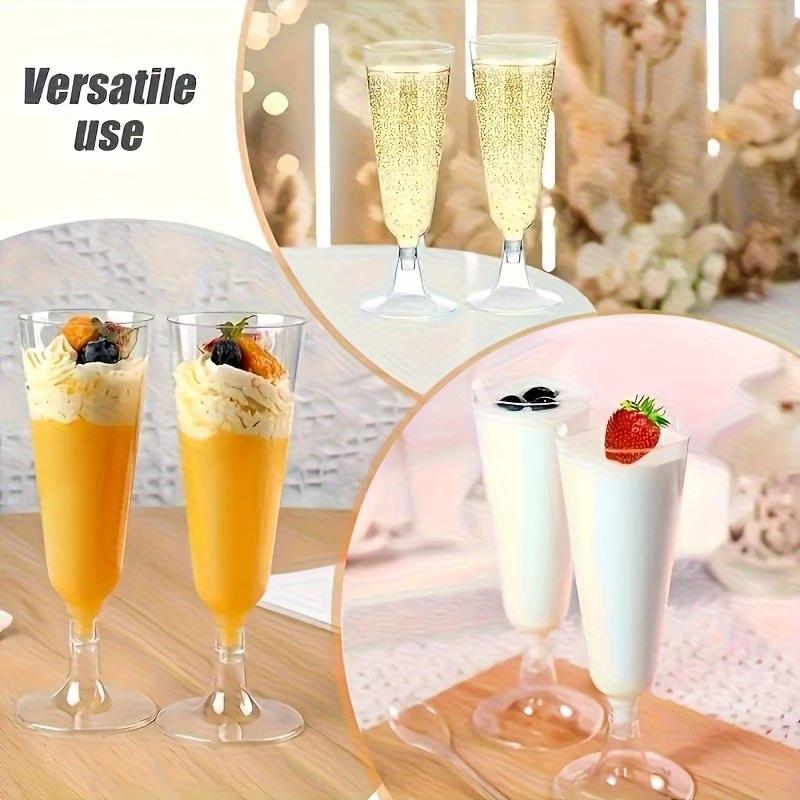 30Pcs Acrylic Champagne Cups for Wedding, Anniversary, Birthday Party, Christmas Decoration Supplies Multipurpose Drink Cups