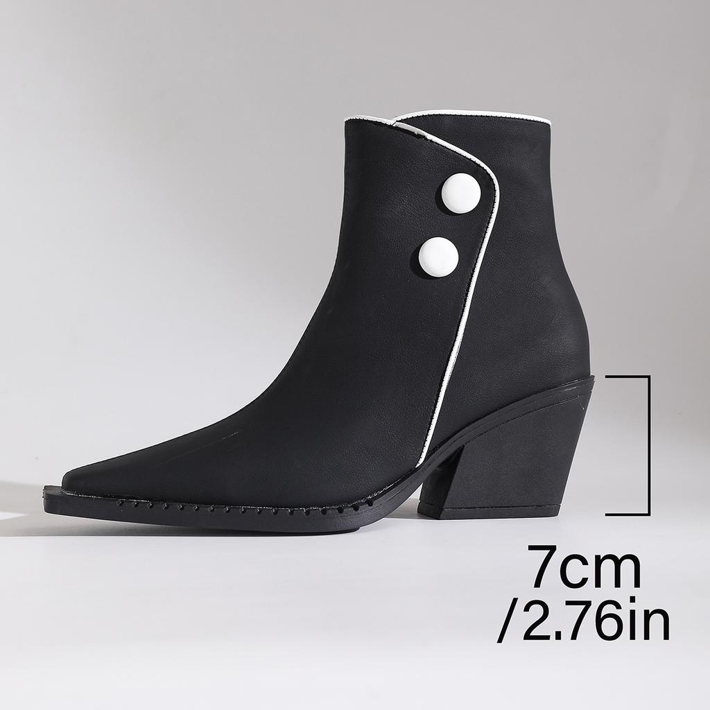 Fashion Autumn New Comfortable Pointed Toe Side Zipper Women's Boots Fashionable Versatile Thick Heel High-heeled Women's Boots 457