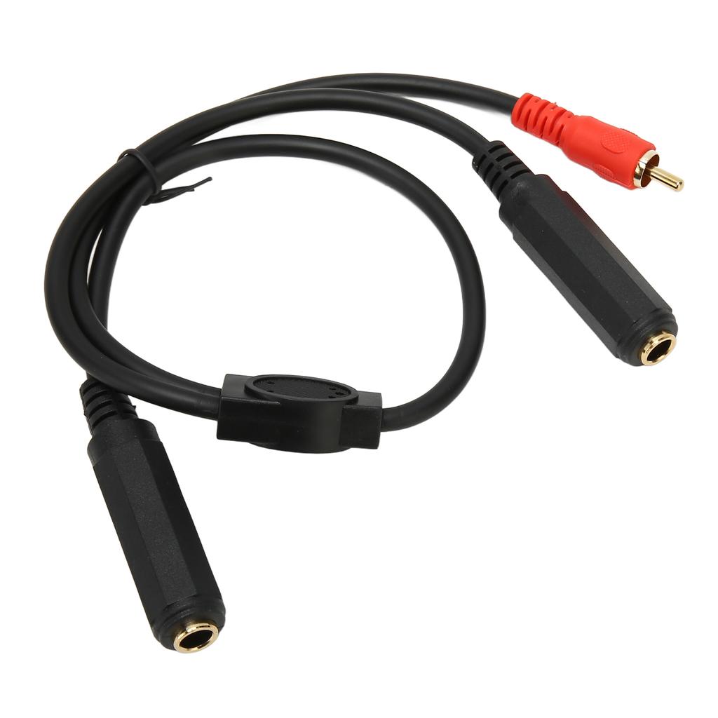 6.35mm Female To 6.35mm Female and RCA Male Cable Gold Plated 6.35mm Female To RCA Stereo Splitter Y Cable 19.7in