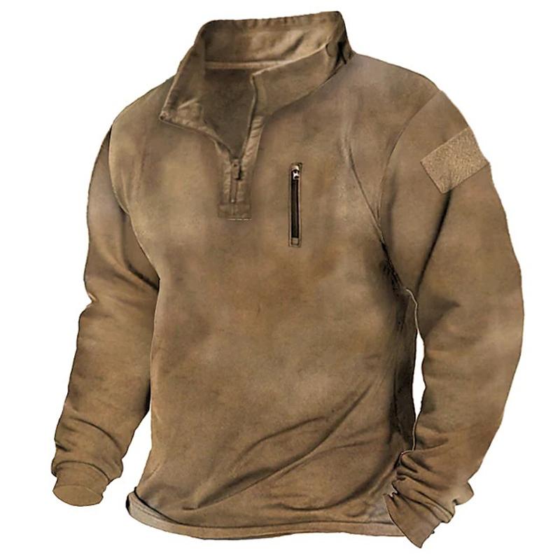 Men's Clothing Trainning Tactical Top NEW Long Sleeved Warm Tshirt Windproof Pullover For Men Sweatshirt