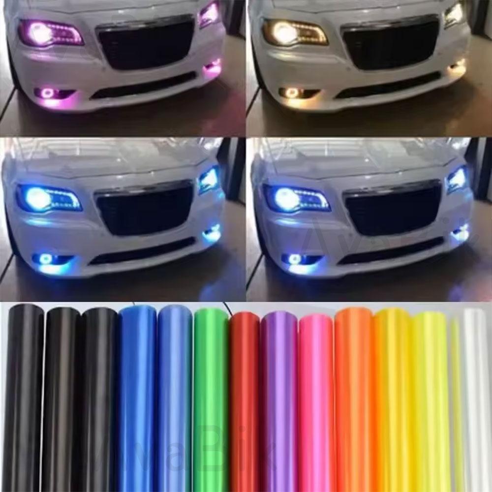 30CM Car Headlight Purple Tint Film PVC Car Headlight Color Changing Film Auto Lamp Anti-scratch Protective Light Sticker