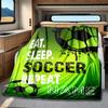 Soccer Customize Your Name Rv Blanket Comfortable Soft Lightweight Perfect For Travel Camping Picnics Sofas Rvs Bedding Living Rooms Gifts For Friends