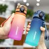350ml Sport Water Bottle Girls Kid Portable Leakproof Frosted Plastic Shaker Drink Cup Time Marker Outdoor Tour Student BPA