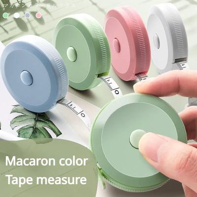 2 m langes Maßband in Macaron-Farbe. Multifunktionales, tragbares, weiches Lineal zur Messung der Körpergröße beim Abnehmen und Nähen. Flexibles Lineal
