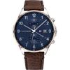 1791712 Herrenuhr Braunes Armband Blaues Zifferblatt 44mm + Box