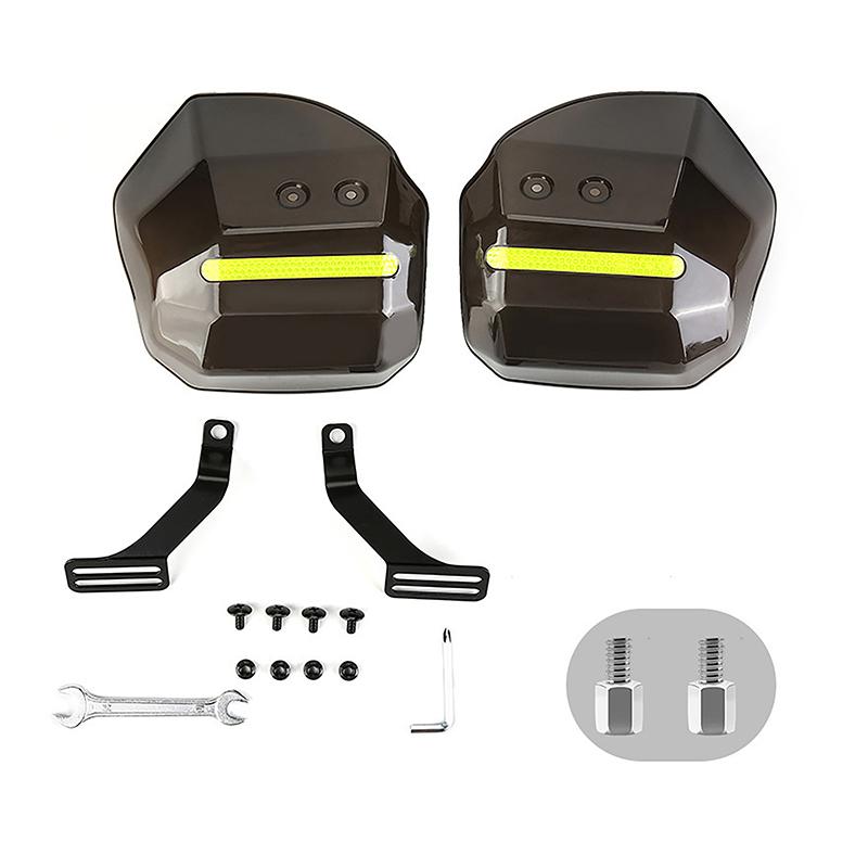 1 Set Wind Rain And Sun Protection Easy To Install Hand Guard For Scooter Motorcycle ATV With Night Reflective Strip