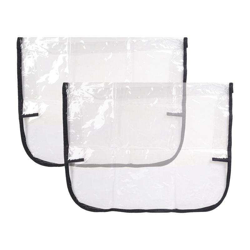 

Good-2 Pack Salon Chair Cover Protectors,Clear Square Hairdressing Chair Back Covers For Fits Most Standard Chairs