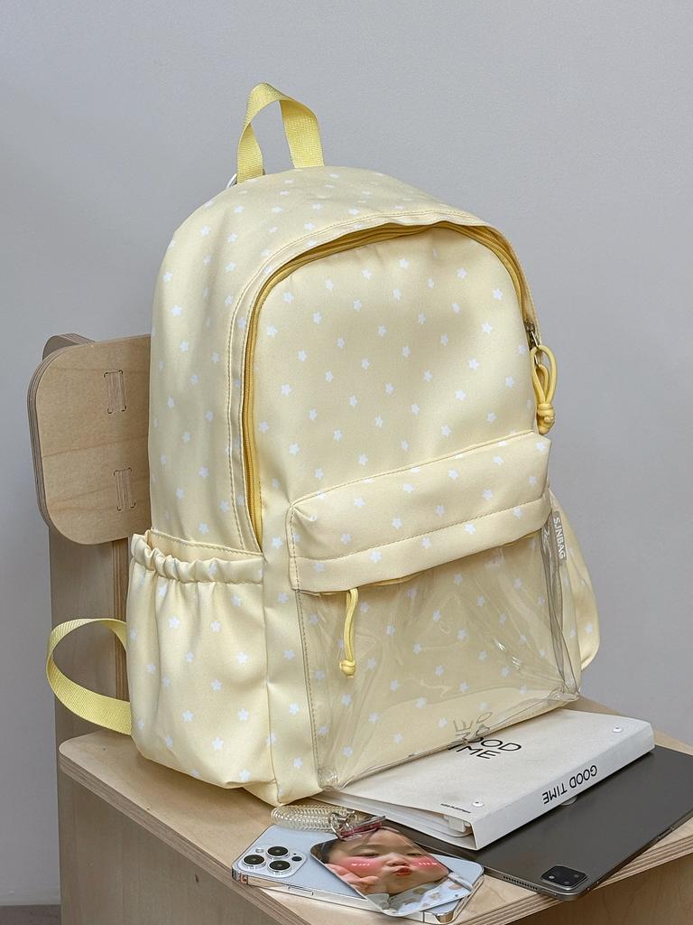 Schoolbag Korean Version Ins Storm Point Backpack Female Simple Small Fresh Cute Backpack Large Capacity Junior High School Student Schoolbag
