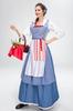 SCLYX Beauty and the Beast Belle Costume, Women's, Long, Light Blue Belle Dress, Sleek, Beauty and the Beast Live-Action Movie Cosplay, Belle