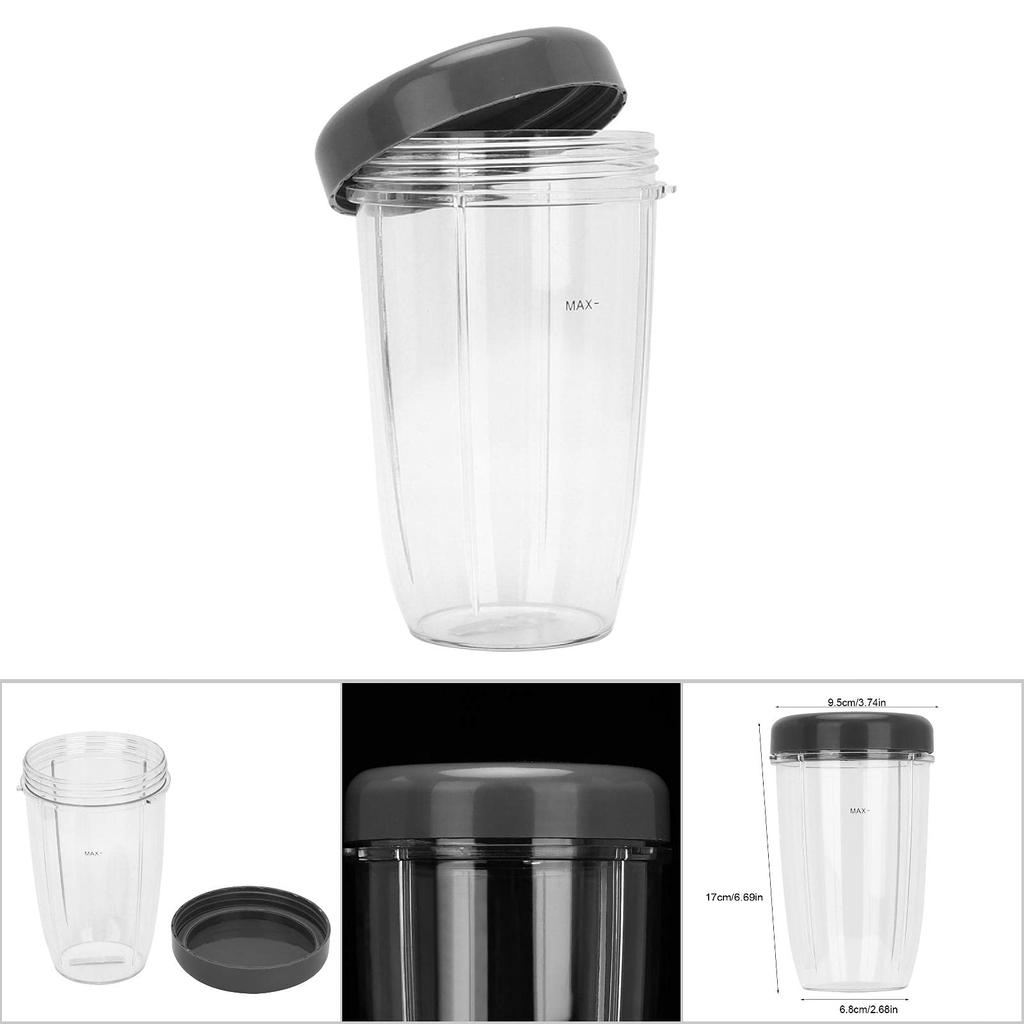 Replacement Cup Lid for NutriBullet 900W Blender, Easy to Clean, Large Capacity, Easy to Clean, for 24 oz Medium Cups